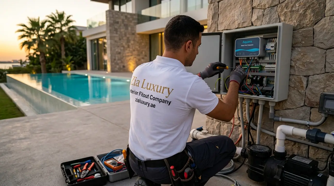 Pool automation and lighting by Zia Luxury
