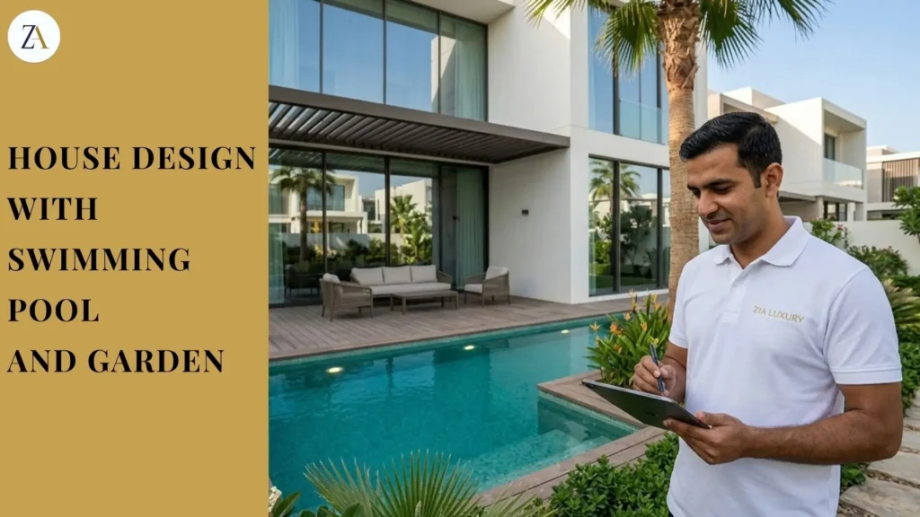 House Design With Swimming Pool and Garden